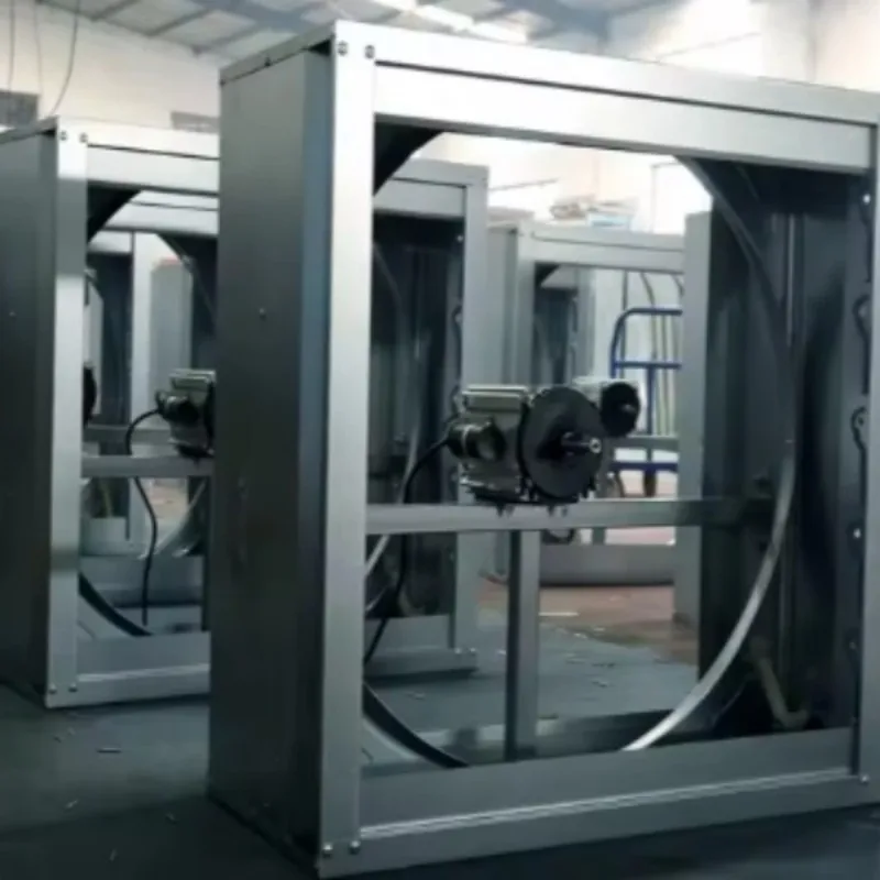 Industrieller, an der Wand montierter Edelstahl-Abluftventilator mit Kugellager und Unterdruck, Axialfluss, elektrischer OEM-Schwerhammer