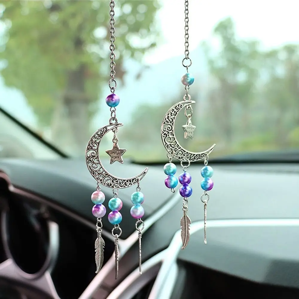 Beautiful Rearview Mirror Car Interior Pendant Beads Car Accessories Dreamcatcher Colorful Hanging Ornaments