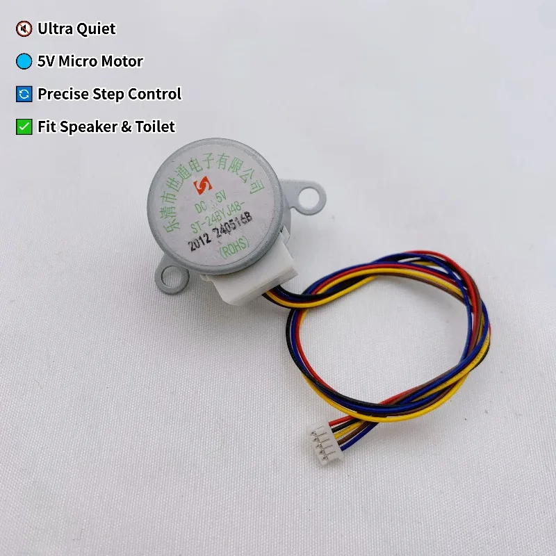 24BYJ48 5V Stepper Motor Micro Mini Step Motor for Bluetooth Speaker Smart Toilet Small Motor
