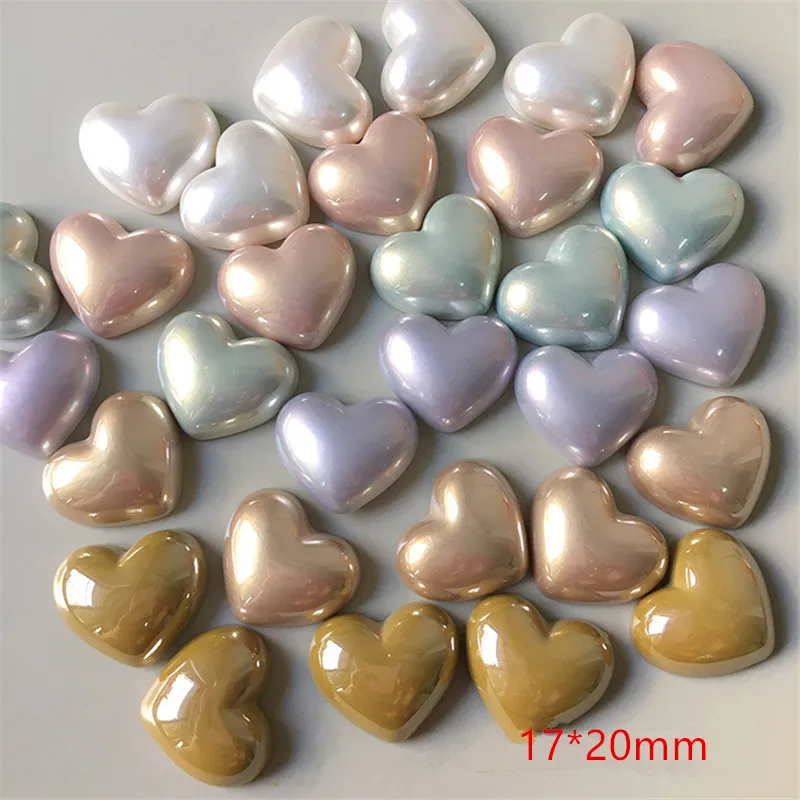 Commercio all\'ingrosso 50 pz/lotto cartoon hearts shape acrilico cabochon beads gioielli fai da te orecchino/accessorio ciondolo indumento