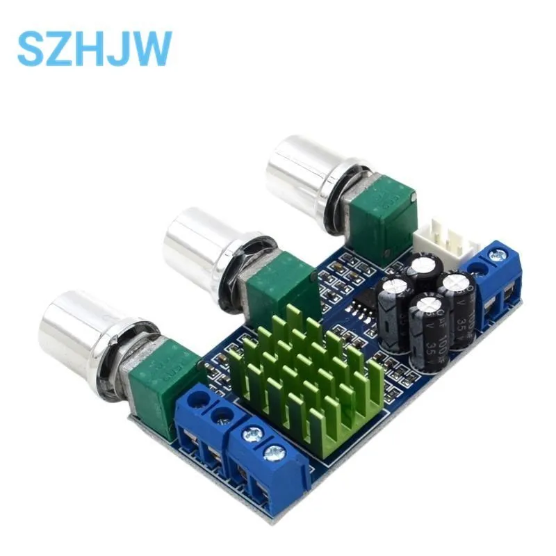 DC 12V 24V 80W x 2 Dual Channel Digital Audio TPA3116D2 Treble Bass Regulating Preset Pre Amplifier Board Module XH-M567