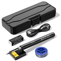 USB Type-C Mini Soldering Iron Set 5V 8W Cordless Soldering Iron Adjustable Temperature Digital Display Electric Soldering Iron