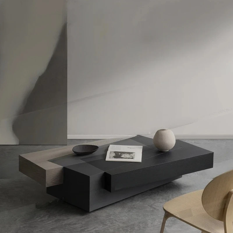 

x4 Italian Minimalist Coffee Table Living Room Home Solid Wood Square Coffee Table Light Luxury High Sense