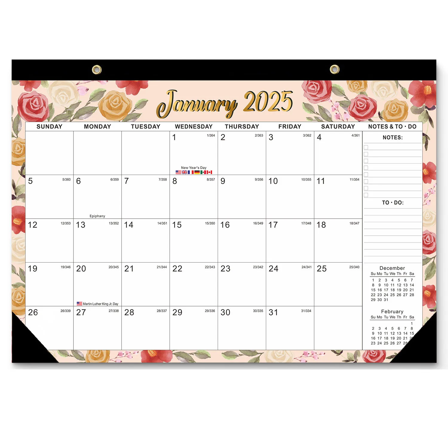 2025 Wall Calendar Two Year Planning Desk Calendar 18 Month Office Wall Calendar Practical Desk Planner