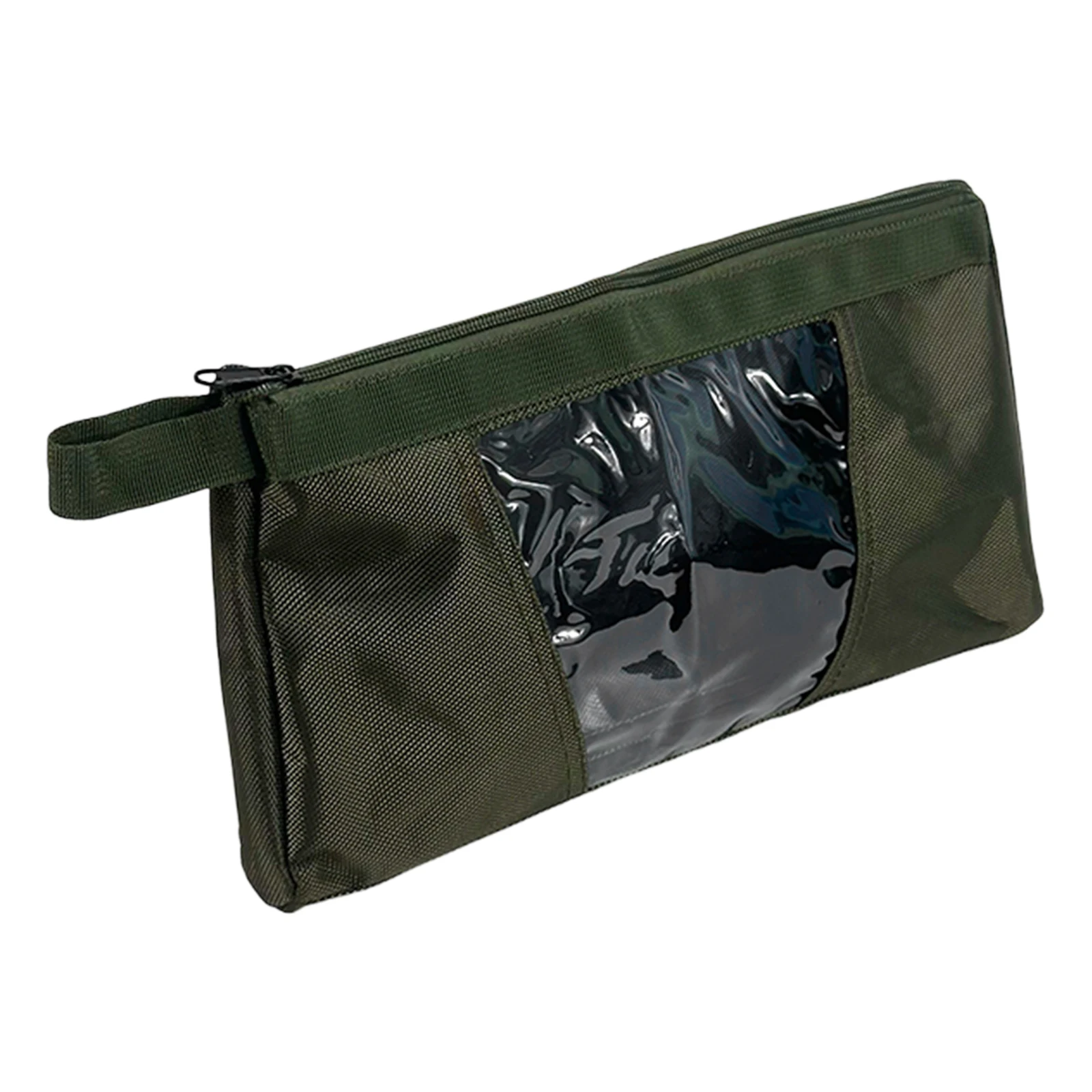 Thickened Tool Storage Bag Multifunction Translucent Zipper Makeup Bag Oxford Cloth Repair Tool Bag for Outdoor Travel Camping