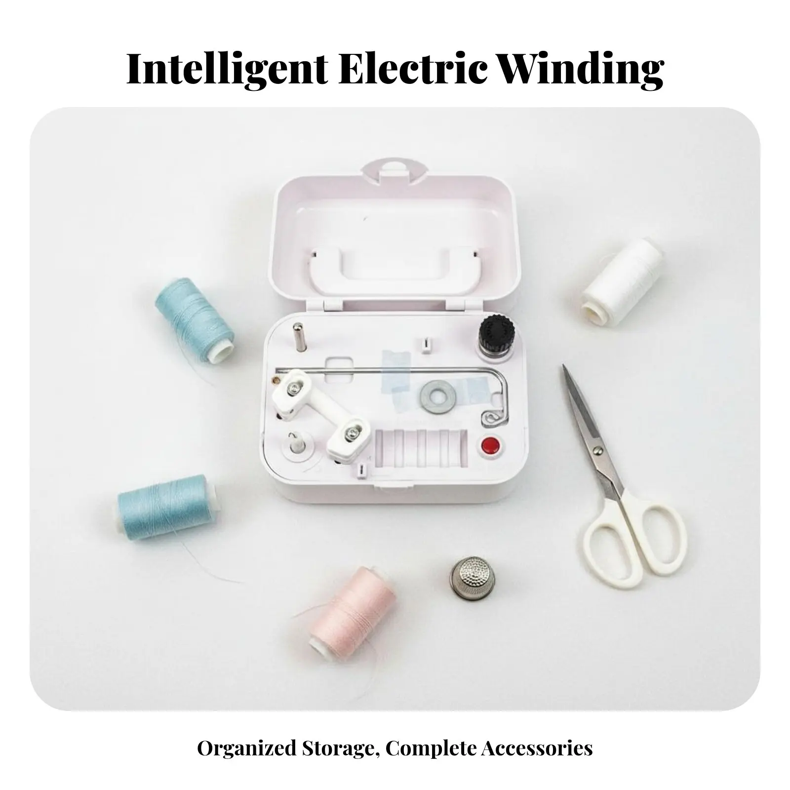 

Automatic Bobbin Winder Stable Suction Holder Base Electric Bobbin Winder Sewing Accessory Double Power Supply Easy to Use