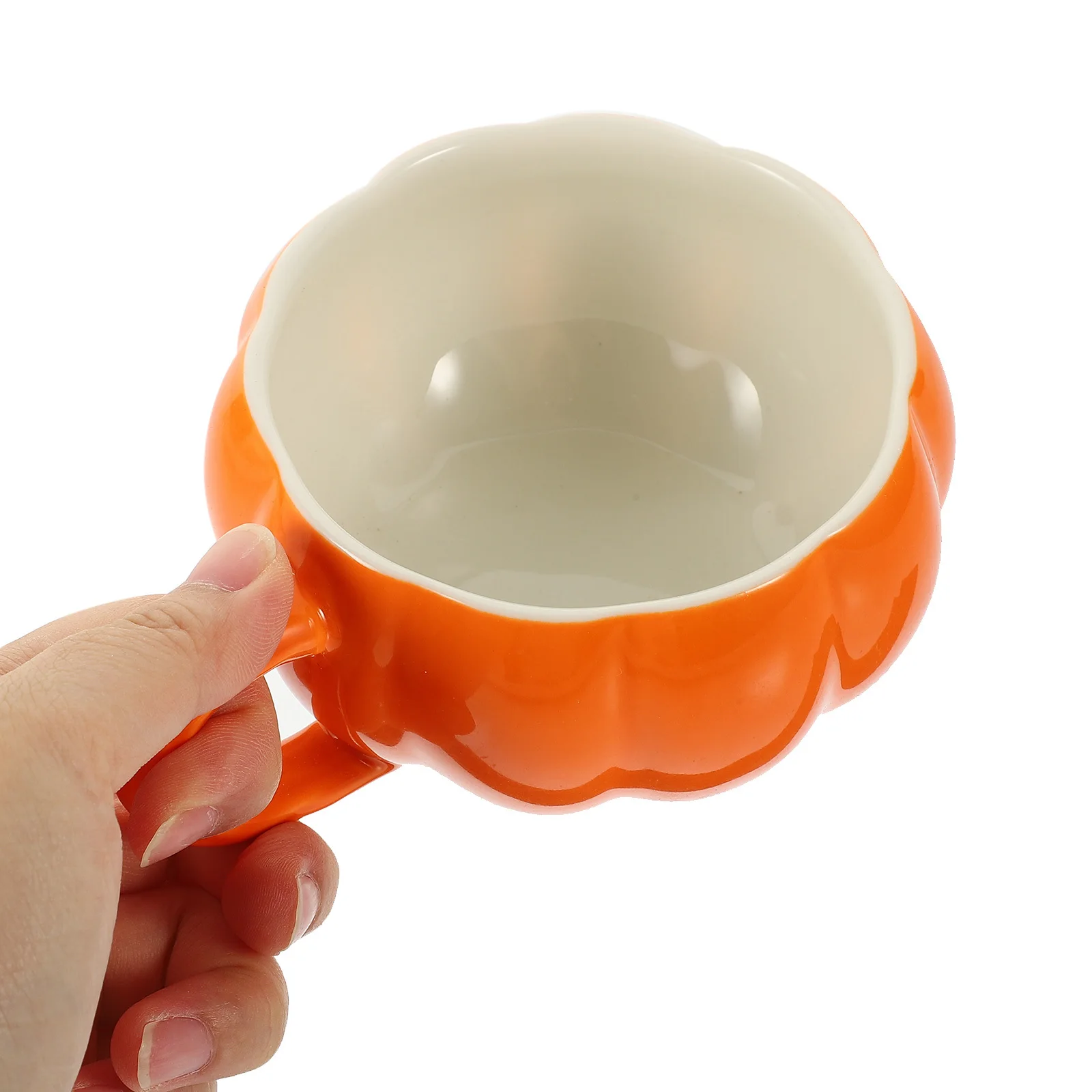 

Character Orange Mug Pumpkin Cup Shaped Cups Halloween Pudding Aesthetic Holiday Mugs Ceramic Decoration