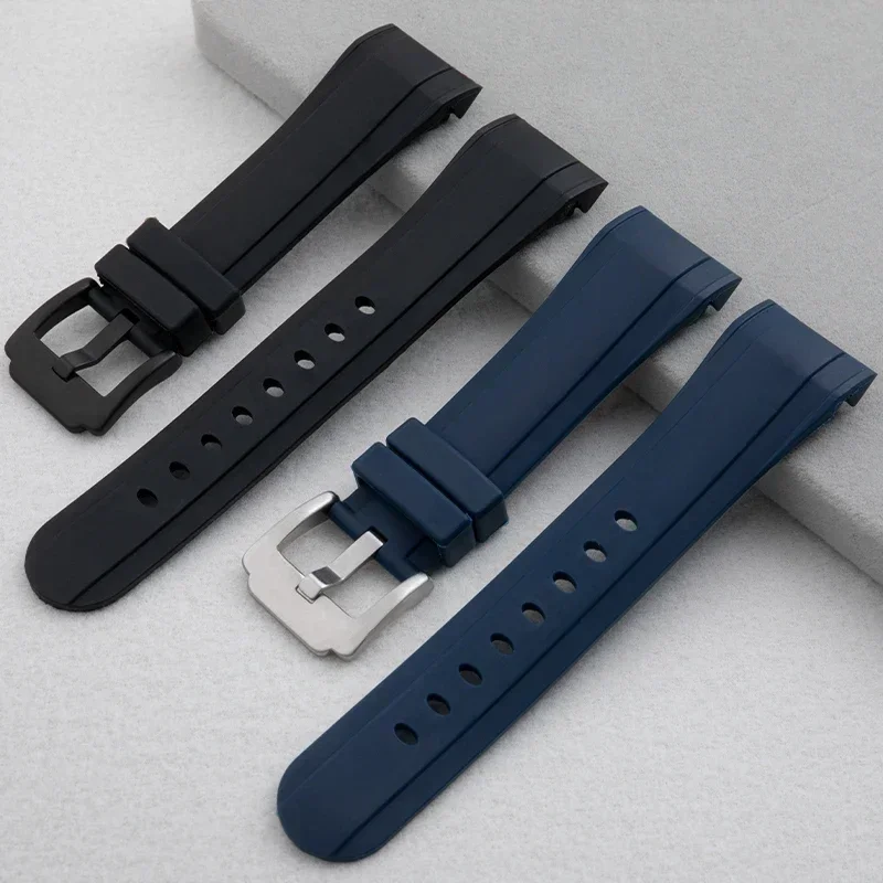 Soft Nature Rubber Watch Band For Graham Strap Racing Timing Series Sports Waterproof Watchband 24mm Pin Buckle Wristband