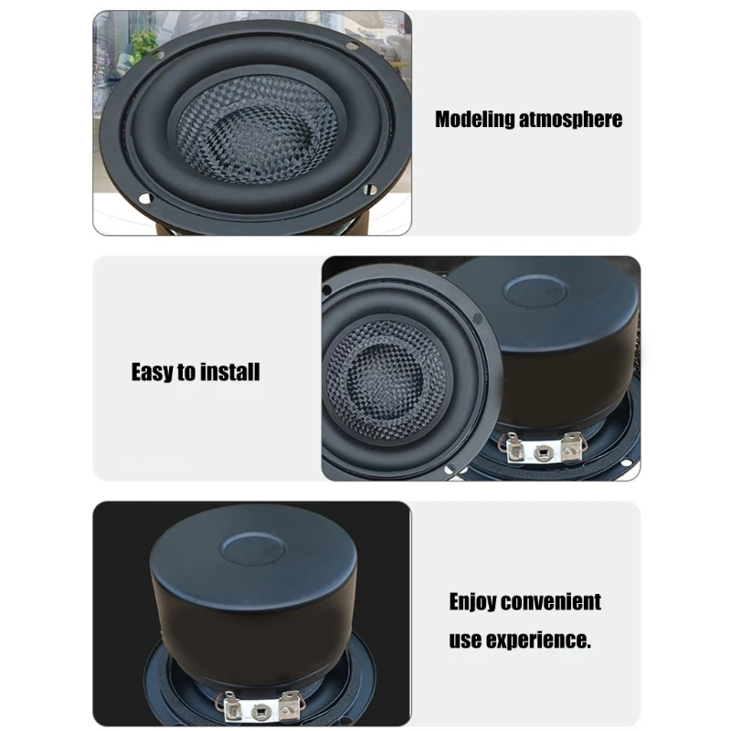 Y1UB Woofers Subwoofer Hifi Speakers 3inch, 4Ohm, 25W, Glass Fiber Waterproof for Superior Bass