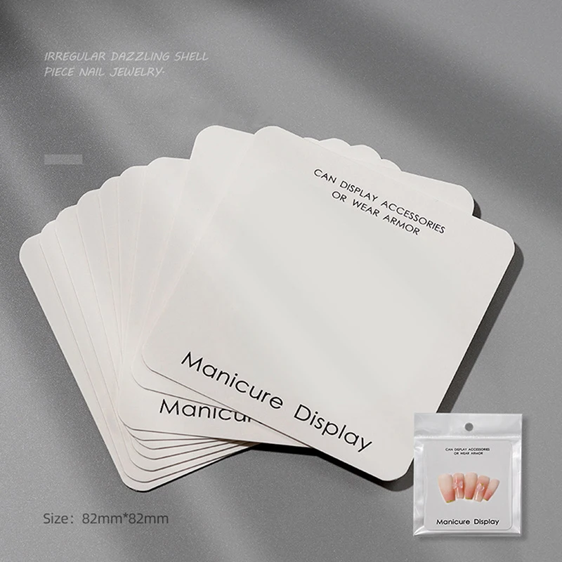 10PCS Press-On Nail Display Cards - Bulk Cardboard Packaging for Small Business & Nail Tips
