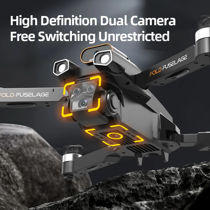 M8s Drone Professional 8K Dual High-definition Camera 360 Obstacle Avoidance Aerial Photography Foldable RC Quadcopter Gifts Toy