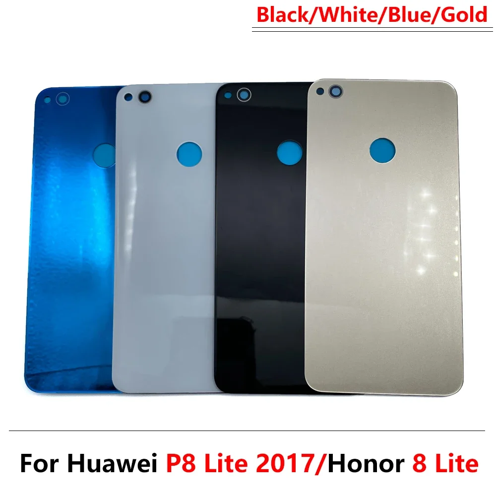 Battery Back Cover For Huawei P8 Lite 2017 / For Honor 8 Lite Back Glass Cover Rear Door Housing Case Replacement With Sticker