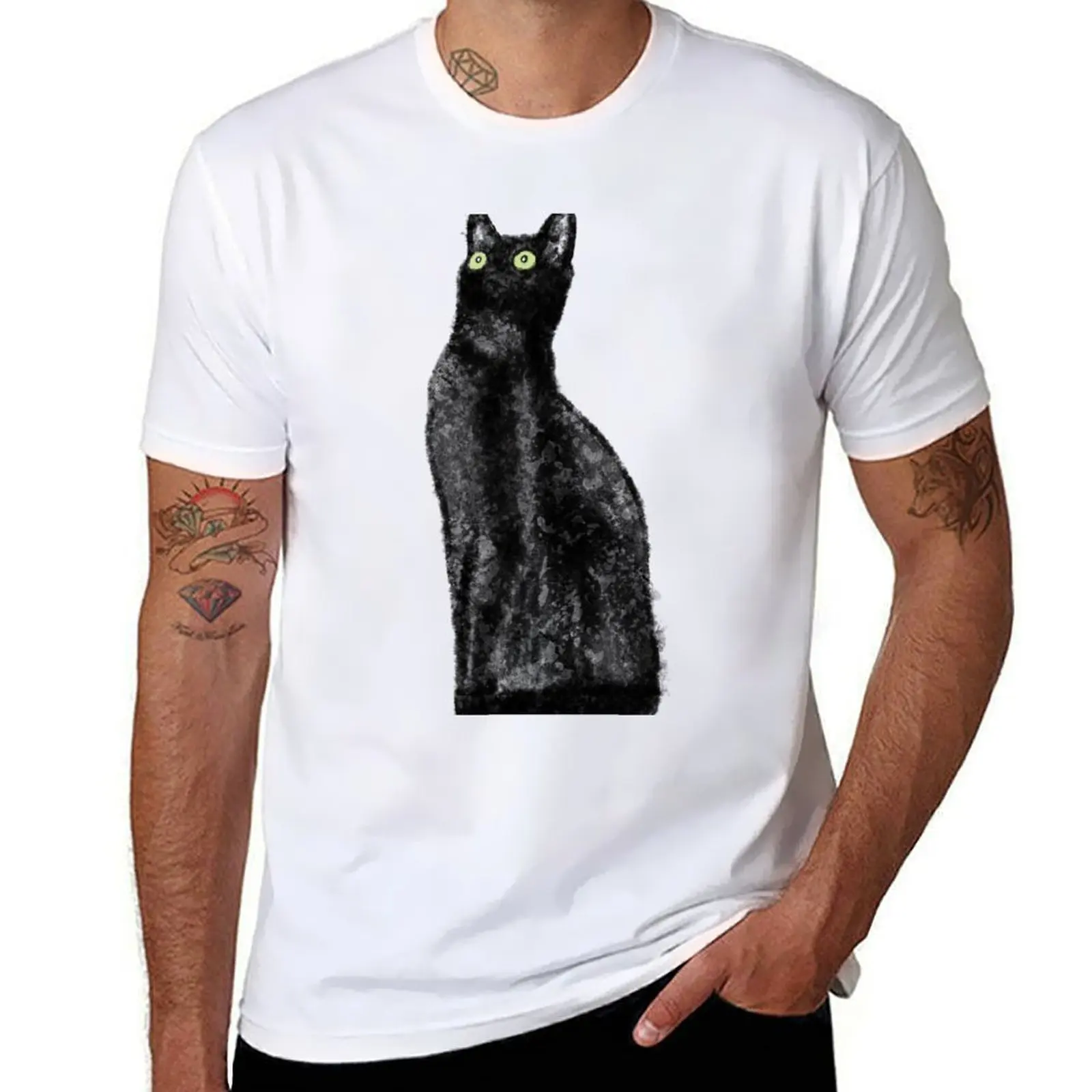 

Cat listening to classical music T-Shirt Big Size Short Sleeve Casual Top