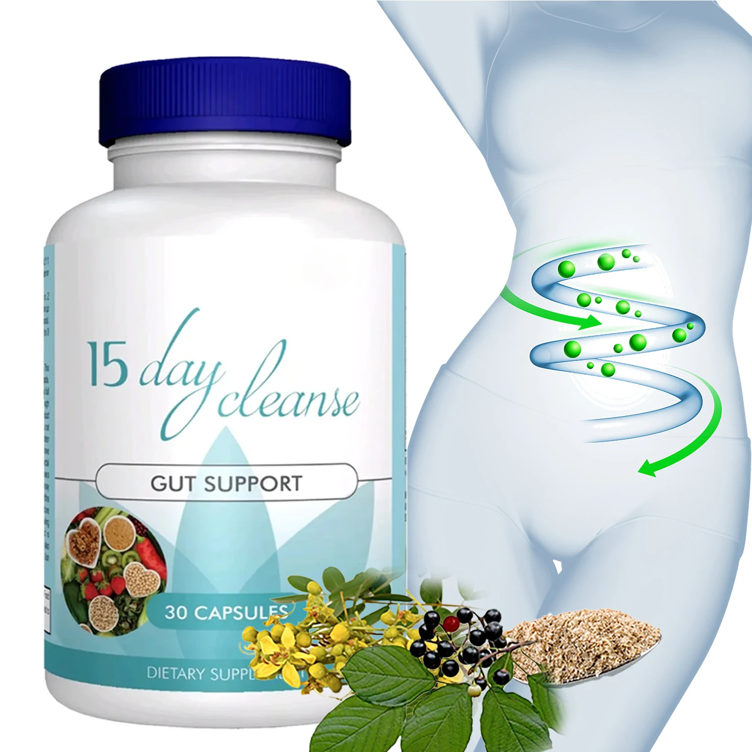 

15-Day Cleanse Detox Capsules - Helps Eliminate Toxins From Blood Circulation, Promotes Fat Burning, and Reduces Fat Cells