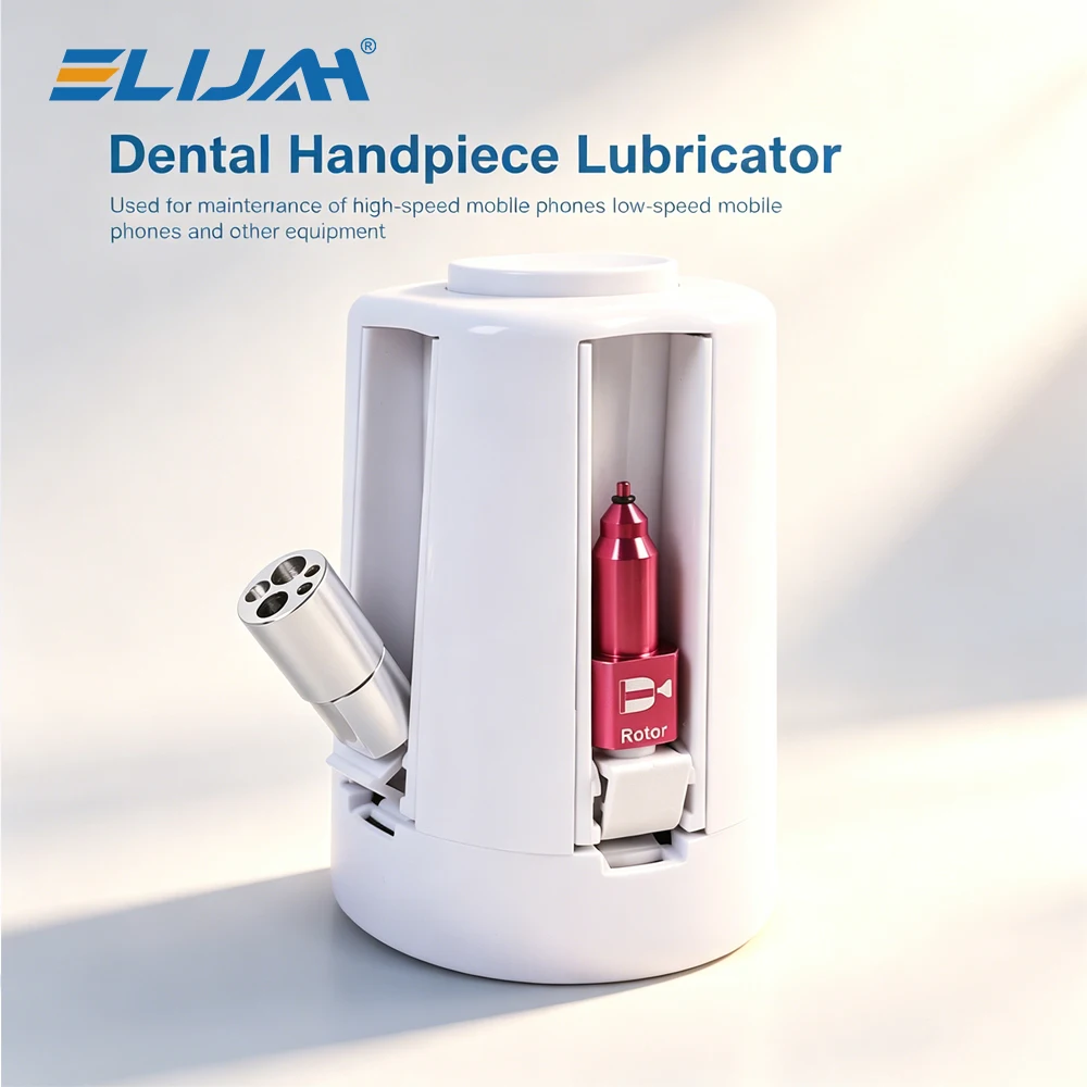 ELIJAH Dental Handpiece Cleaning Oil Lubricator  Mini Lubricator for Handpiece Cleaning With 5 Style Connector Maintenance Tools