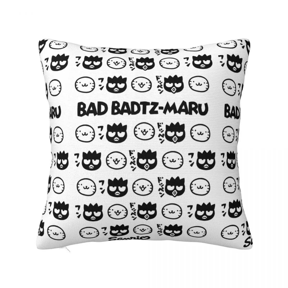 Sanrio Badtz Maru Pillow Covers Merchandise Soft Polyester Cushion Cover Decor Pillow Case Cover Home Zippered Multi Size