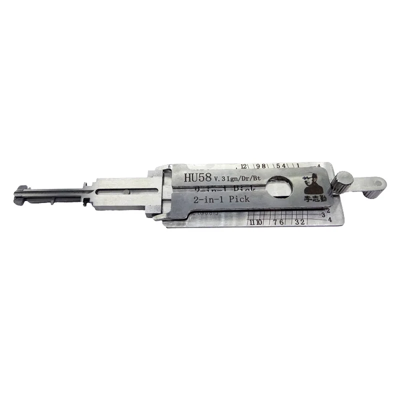 Lishi HU58 V.3 2 in 1 Lock Pick Decoder Ignition Car Door Open for Old BMW Models Vertical Milling
