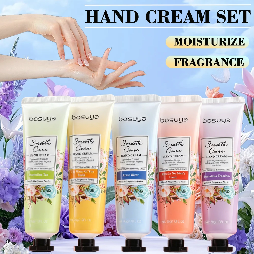 5PCS Fragrant Hand Cream, Containing Shea Butter, Glycerin and Other Ingredients