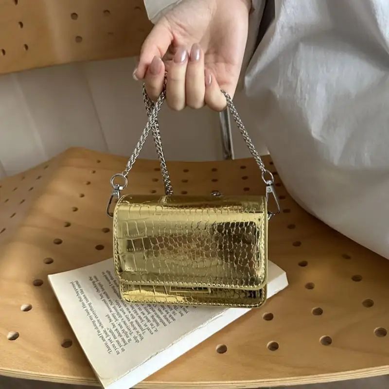Women's Rhombus Chain Small Square Bag High-End Fashion Shoulder Messenger Versatile Elegant Trendy Mini Bag