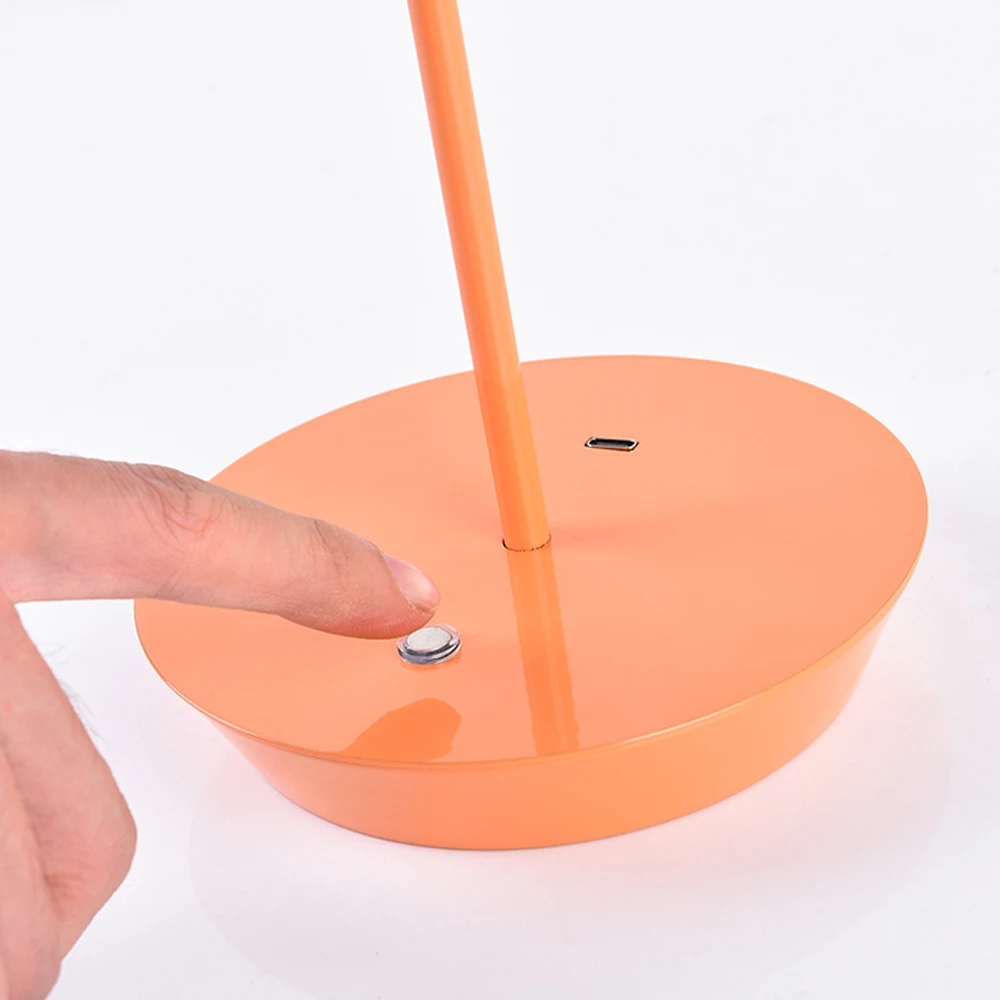 LED Rechargeable Desk Lamp 3color Metal Touch Dimming Table Lamp Modern Decorative Lamp Bedside Light Bar Atmosphere Night Light