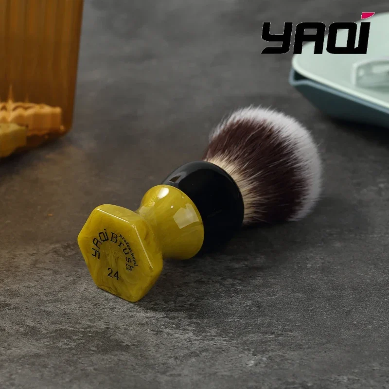 YAQI 2026 Wet Shaving Brush Ever-hopeful Cat's Whisker Synthetic Hair Mens Wet Shaving Brush Collectibles Gift For Boyfriend 