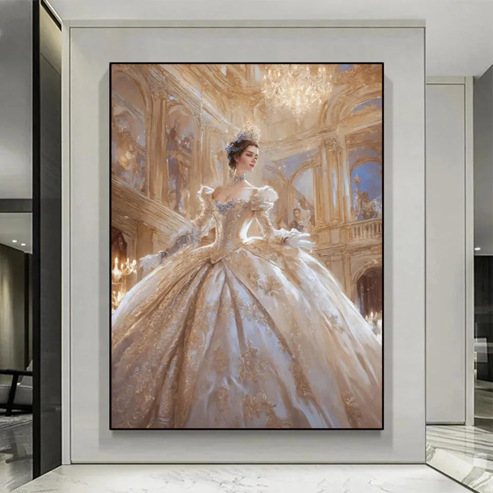 5D Diamond Painting 2026 Retro Princess Dance Skirt Full Square/Round Diamond Mosaic Kits Rhinestone Embroidery DIY Home Decor