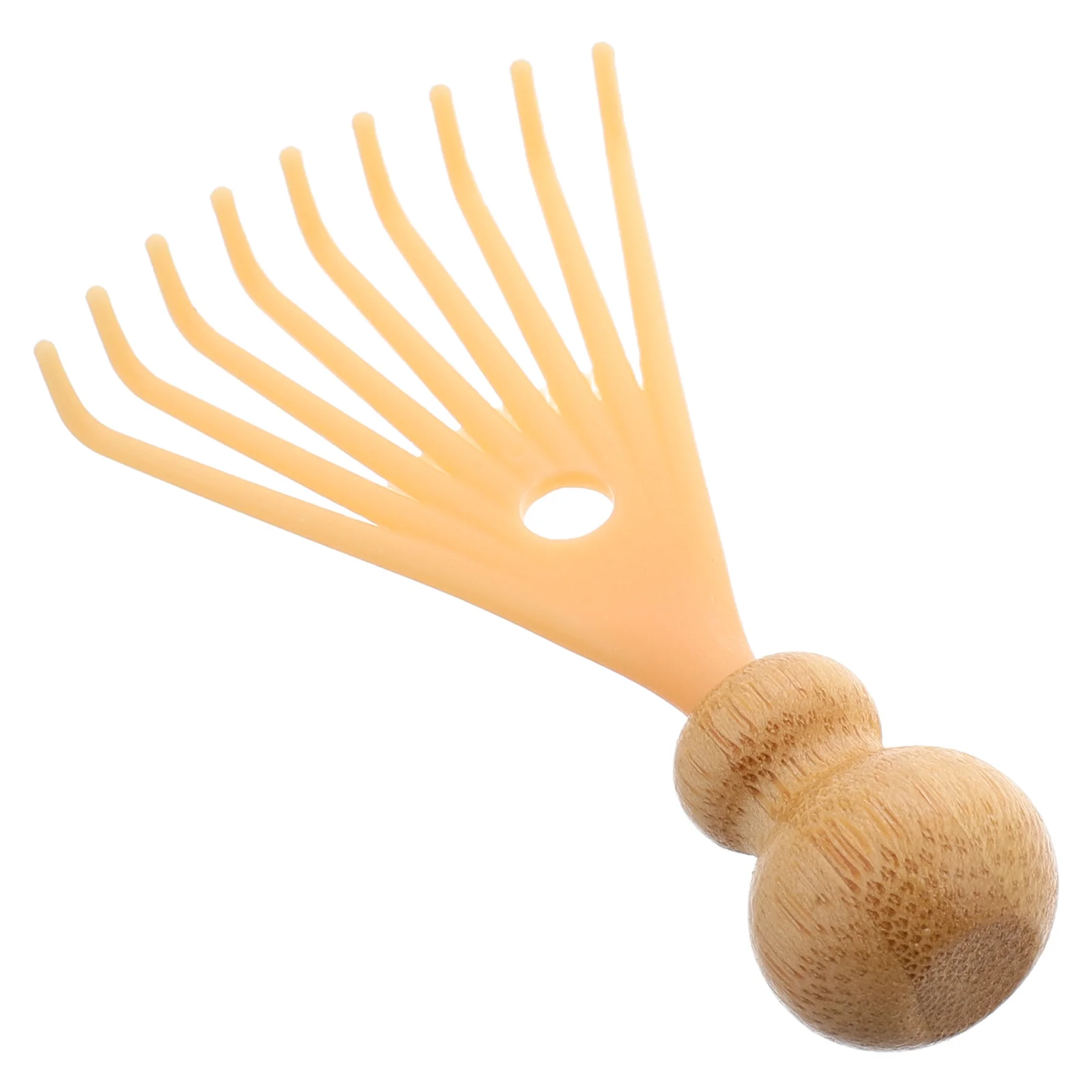 Head Massager Hairbrush Comb Cleaning Household Beige Bamboo Mini Rakes for Removing