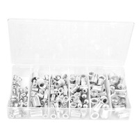190pcs M3 M4 M5 M6 M8 M10 Aluminum Flat Head Rivet Nuts NutsInsert Cap Thread Insert Rivet Nut Tool Set