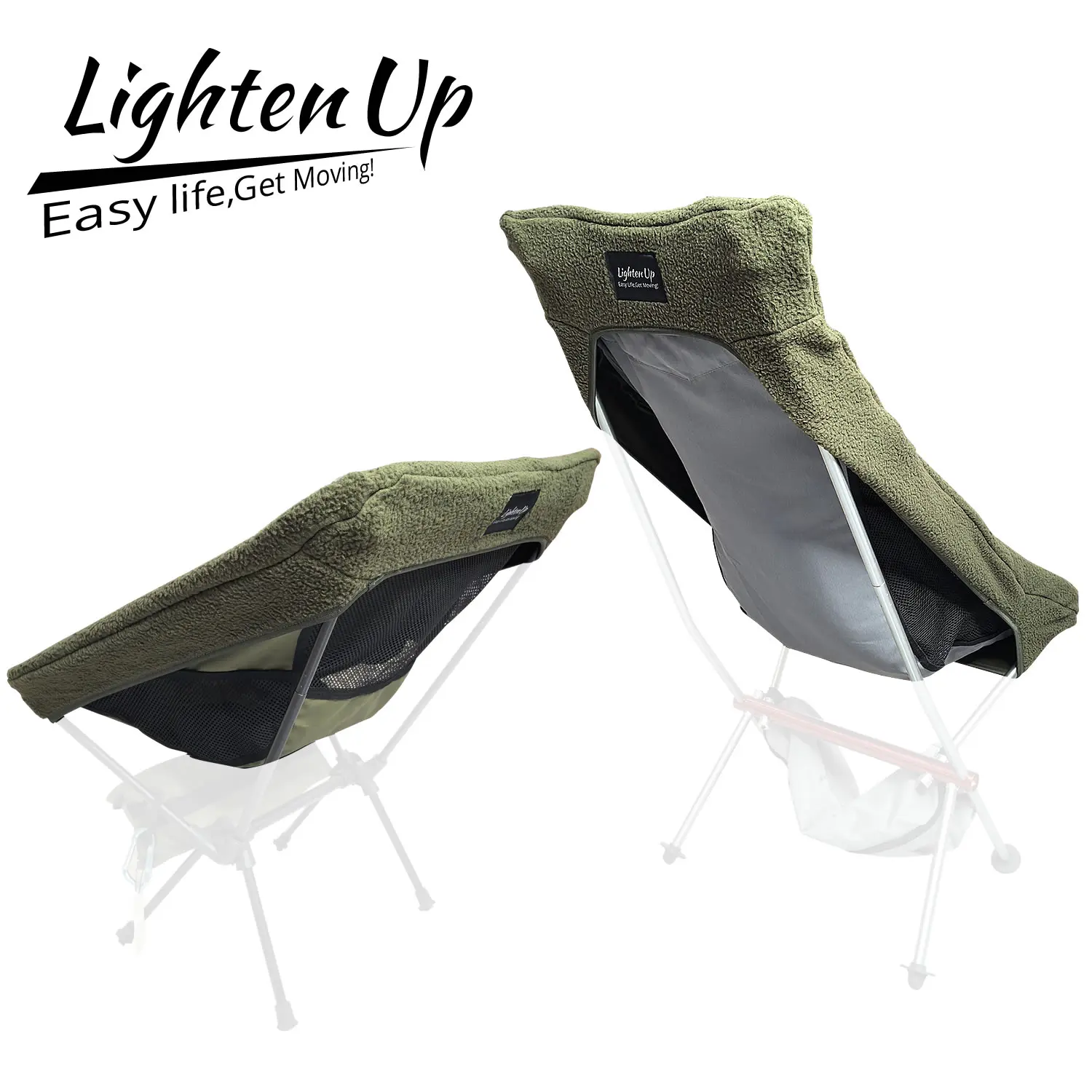 Warm Portable Outdoor Camping Moon Chair Cover Low Back Comfortable Outdoor Leisure Furniture Accessories