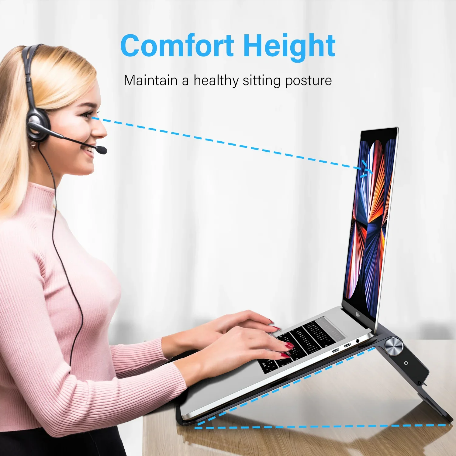 Imagem -05 - Suporte para Laptop de Alumínio com Usb-c Docking Station Dual Hdmi Splitter Monitores para Macbook Huawei Xiaomi Suporte para Tablet Mesa Dobrável