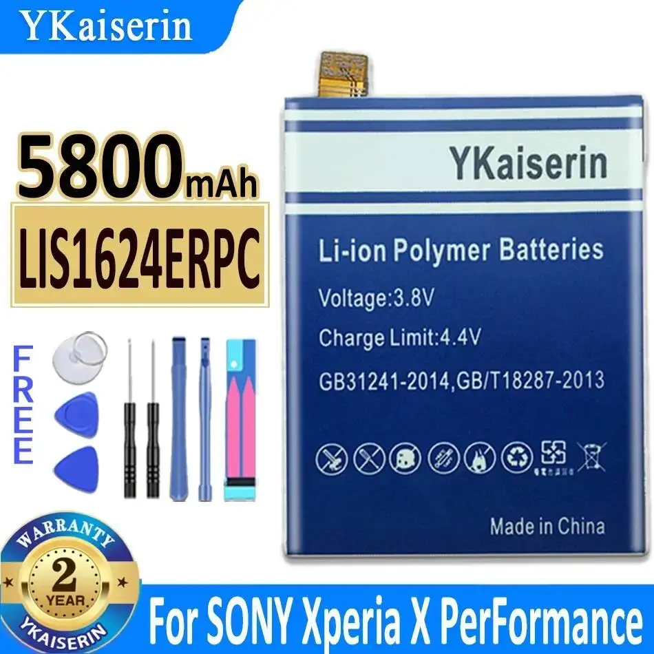 

LIS1624ERPC 5800Mah Durable Mobile Phone Battery For Sony Xperia X Performance F8132