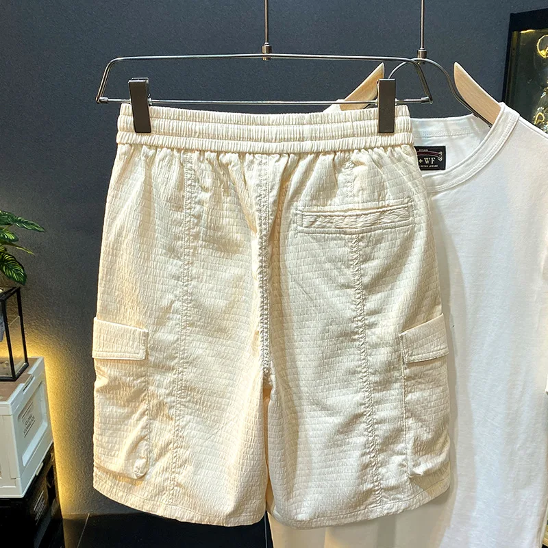 Amerikaanse Werkkleding Shorts Heren Zomer Nieuwe Casual Veelzijdige Losse Ademende Trendy Mode Stretch Sport Vijfde Broek