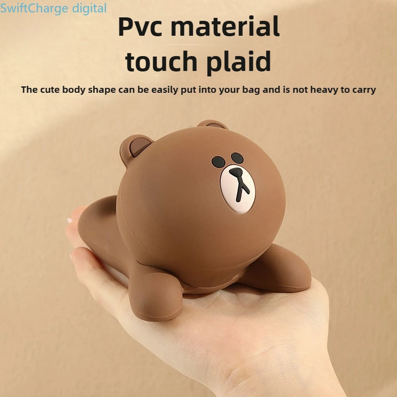 Brown Bear Cartoon Cute Tablet Stand Bedhead Office Creative Decoration Pendant Lazy Desktop Phone Stand