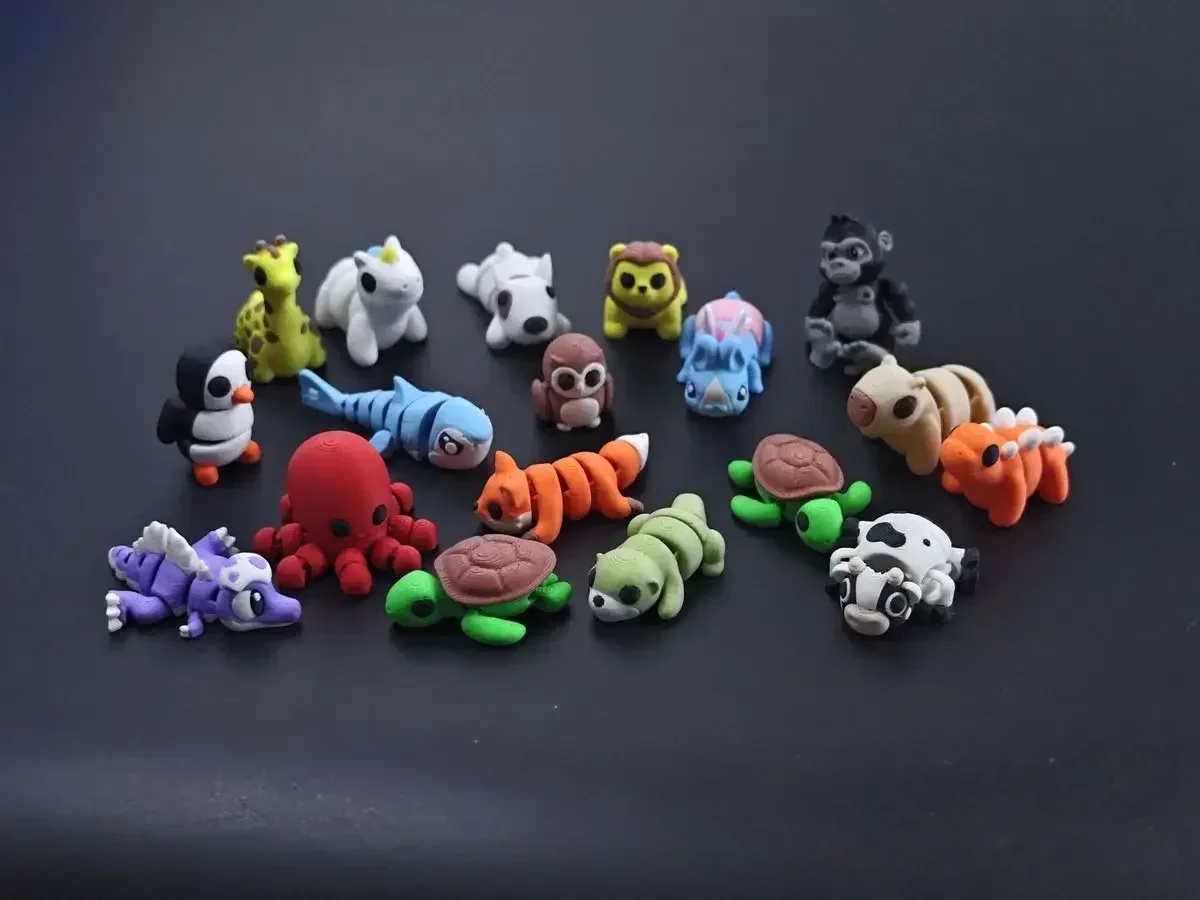 3D-Gedrucktes Simuliertes Kleintier mit Beweglichen Gelenken, Mini-Schreibtisch-Spielzeug für Jungen und Mädchen, Stressabbau, Heilung, Familienfeiern – Detail 4