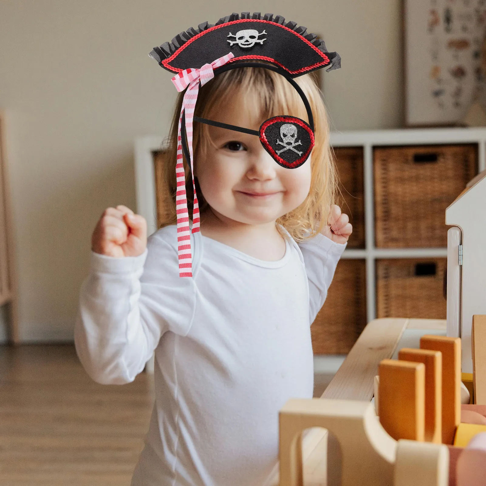 

Набор из 1 предмета: пиратский головной убор и креативный костюм для вечеринки в стиле Хэллоуин, удобный реквизит для косплея