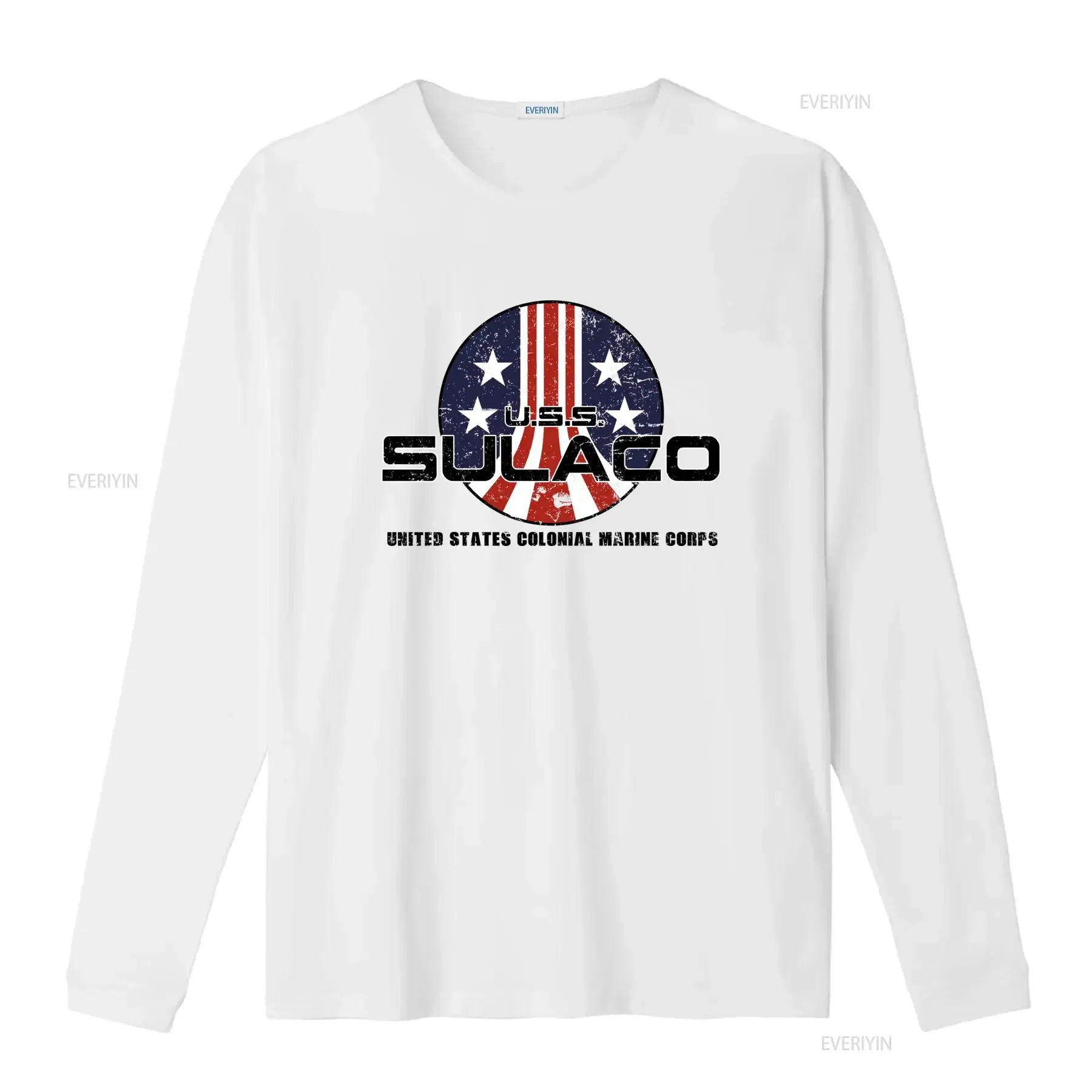 Retro Vintage USS Sulaco American Flag Print Patriotic Sci Fi Movie Casual T Shirt vintage Washed Slightly Stylish