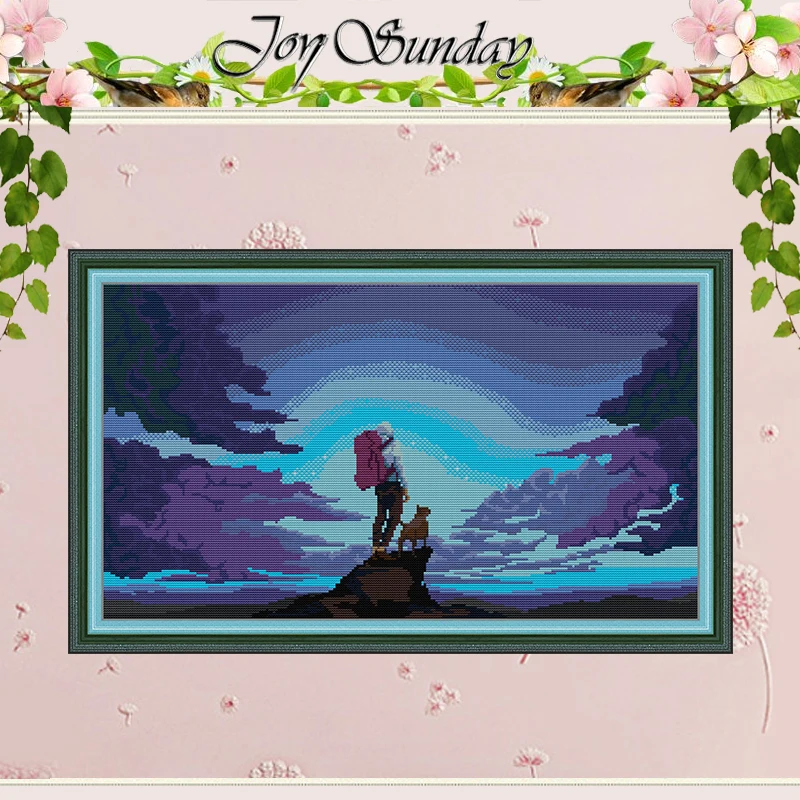 

Dawn Scenery Patterns Counted Cross Stitch Set DIY 11CT 14CT 16CT Stamped DMC Cross-stitch Kit Embroidery Needlework Home Decor