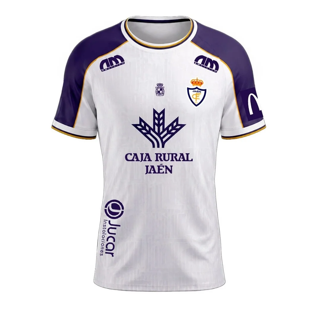 Camiseta de Fútbol Real Jaén 2026 con Estampado 3D para Hombre y Mujer, Camiseta Deportiva de Verano, Talla Grande, Transpirable, de Secado Rápido, Ropa Urbana