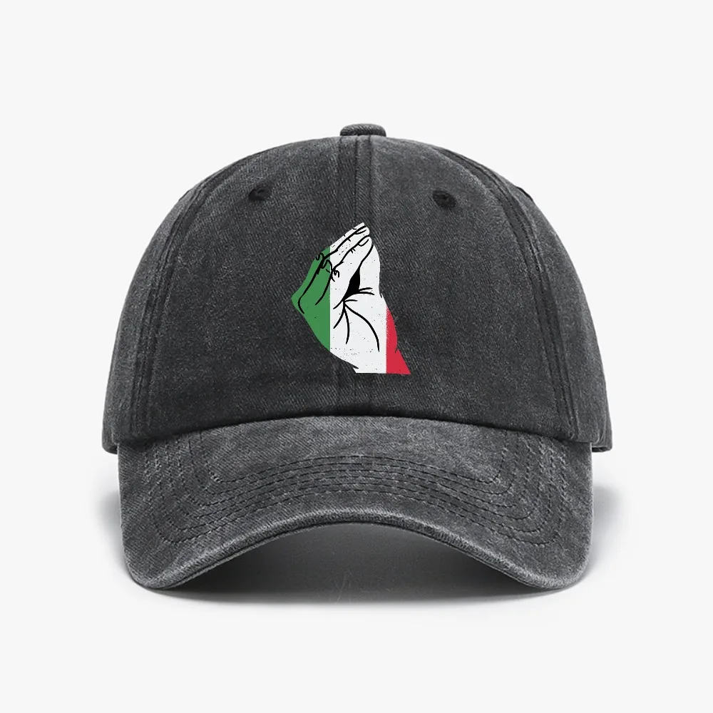 

Funny Italia Italian Italy Flag Gifts for Women Men Washed denim Cowboy Hat Flat Bill Hats Hat Baseball Cap for Sun Protection