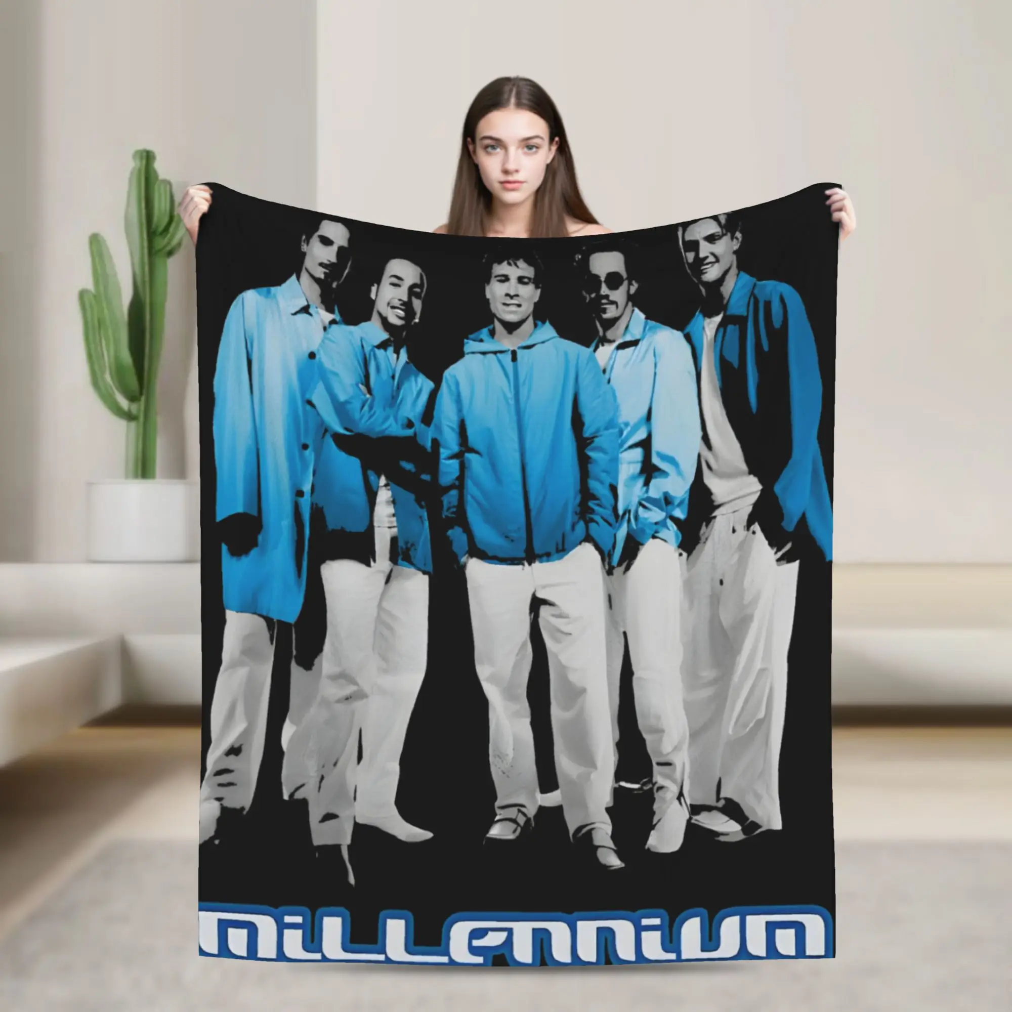 Backstreets Millenniums Tour Boy Plush Blanket  Funny Throw Blankets for  Sofa Bedding Lounge 125*100cm Bedspread
