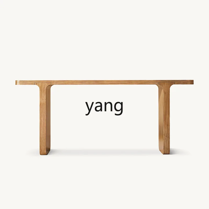 LMM light luxury solid wood entrance table B & B hotel wall narrow table simple modern entrance table
