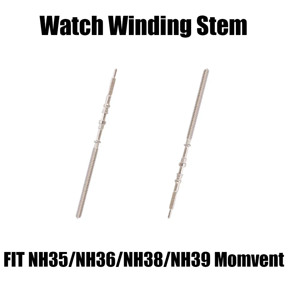 5PCS Watch Winding Stem Replacement Wrist watch Parts Accessories stainless steel crown kit NH35 NH36 Movement Repair Tool Parts