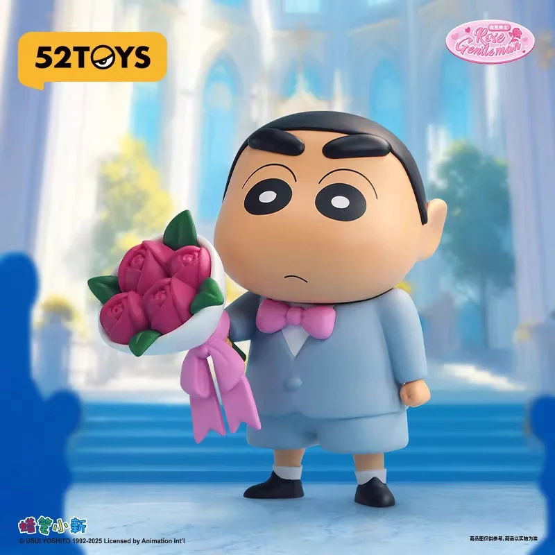 

52toys Crayon Shinchan: Элегантная розовая фигурка (лимитированная серия) – милая мультяшная настольная декорация, аниме-мерч, подарки