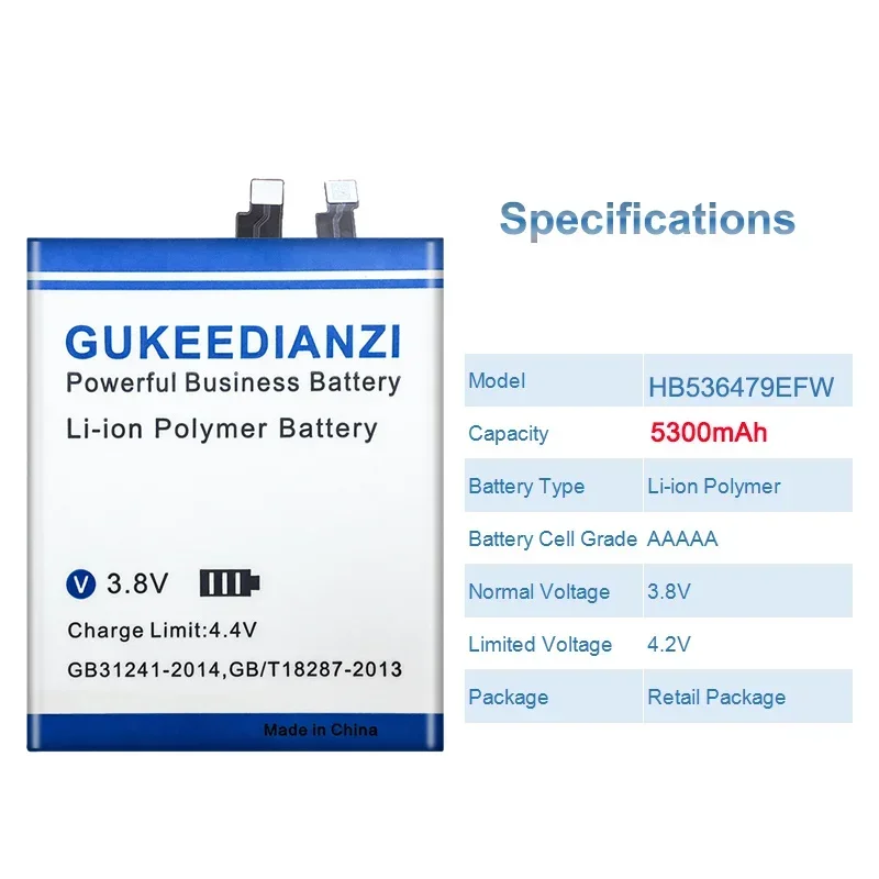 HB536479EFW Mobile Phone Battery For Huawei P50 Pro JAD-AL00 JAD-AL60 5300mAh High Capacity