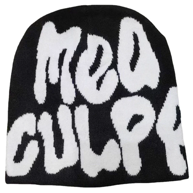 Men Women Knit Beanie Hat Winter Warm Street Hip Hop Bonnet Hats with Letter Embroidery Hats for Women