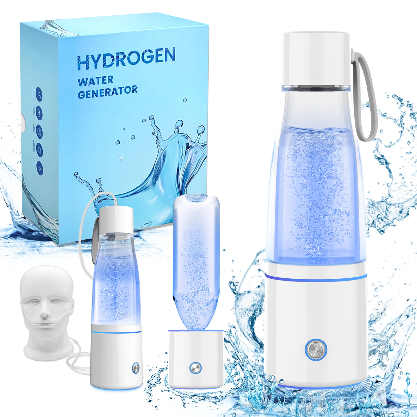 5000 PPB Hydrogen Water Bottle SPE Hydrogen Water Generator Portable Hydrogen Water Bottle Generator Machine Hydrogenated Water