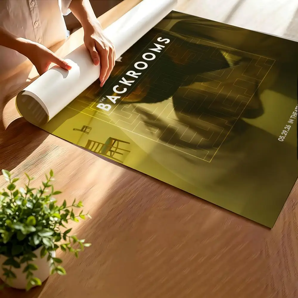 Game T-The Backrooms Poster High-definition  poster stickers, suitable for bedroom, living room, home decoration