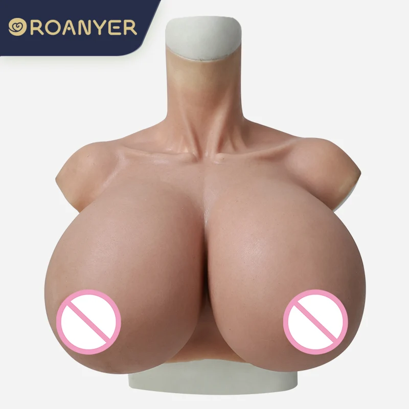 ROANYER Realistic Fake Boobs Silicone Breast Forms For Crossdressing C D E G H Cup Drag Queen Shemale Crossdresser Transgender