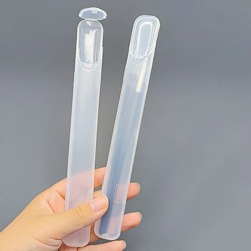 1PCS Portable Transparent Makeup Brush Storage Box With Cover Eyebrow Pencil Makeup Brushes Organizer Chopstick Case Beauty Tool