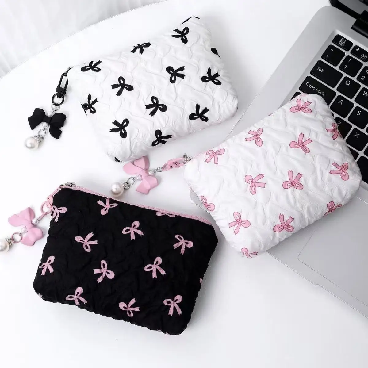 الكورية نمط جديد حقيبة صغيرة جديدة القوس محفظة نسائية للعملات المعدنية فتاة سعة كبيرة بطاقة CCD حقيبة التخزين أحمر الشفاه حقيبة مستحضرات التجميل حقيبة سماعة الرأس #6